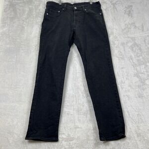 H&M Straight Regular Fit Jeans Black Denim 34/32 Fits Mens 34x29‎